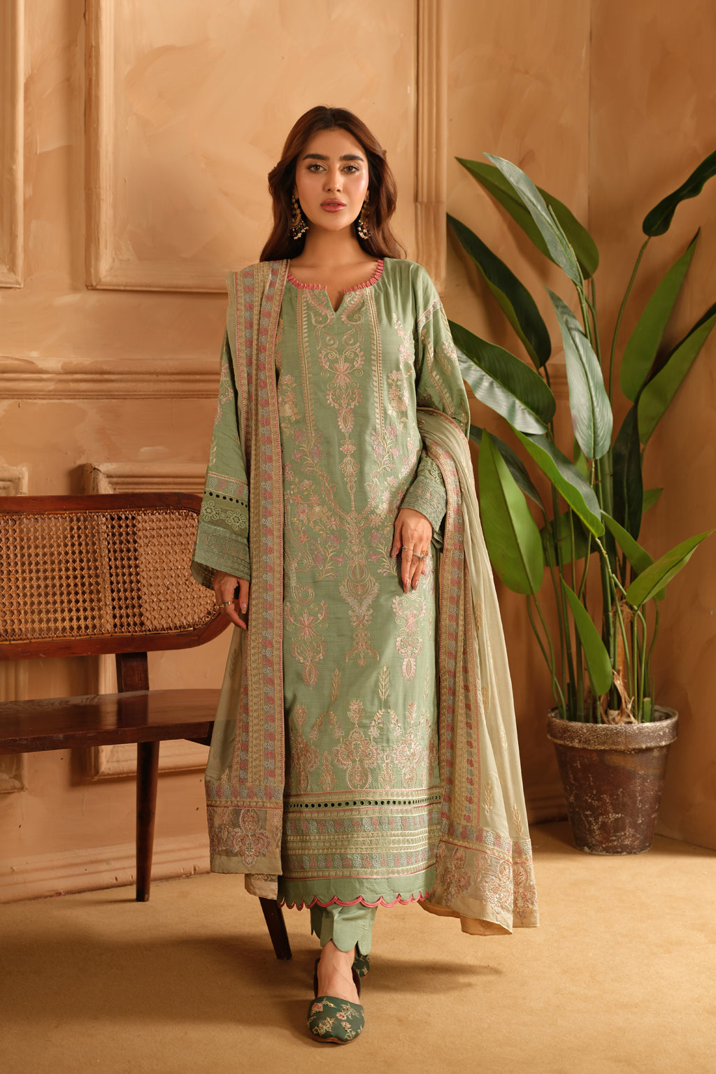 Johra | Shah Jahan Embroidered Viscose | JH-261-SJ by Johra - Designer Dress - Type: Luxury - Available at Libayah - 100% Original