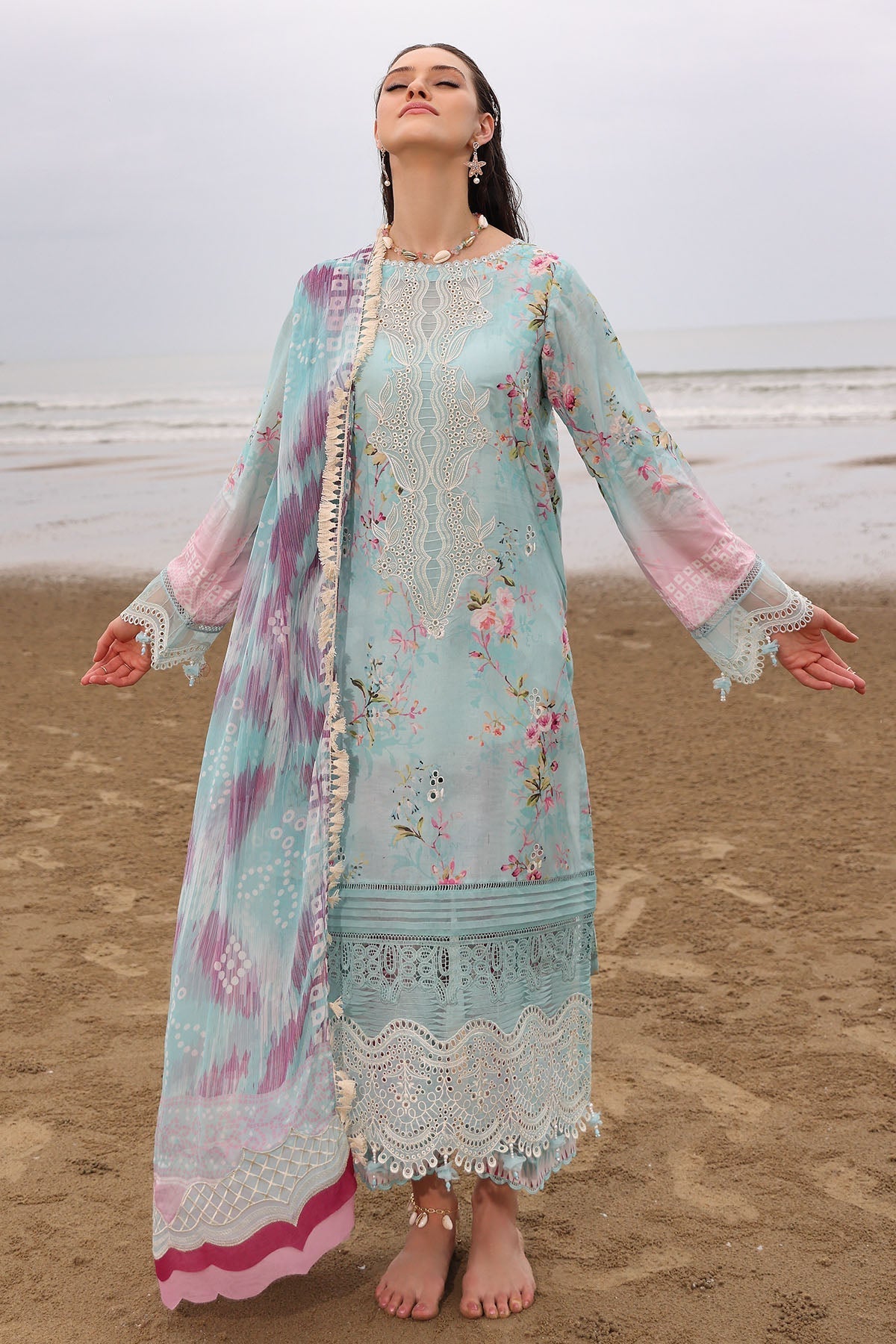 Nureh | Gardenia Embroidered Lawn 25 | NSG-173 by Nureh - Designer Dress - Type: Ladies Clothes - Available at Libayah - 100% Original