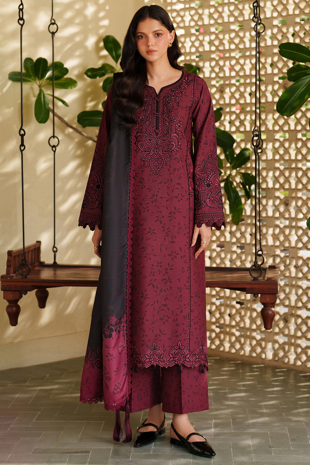 Farasha | Meline Premium Viscose 25 | Sable Bloom by Farasha - Designer Dress  - Type : Ladies Clothes - Available at Libayah - 100% Original 