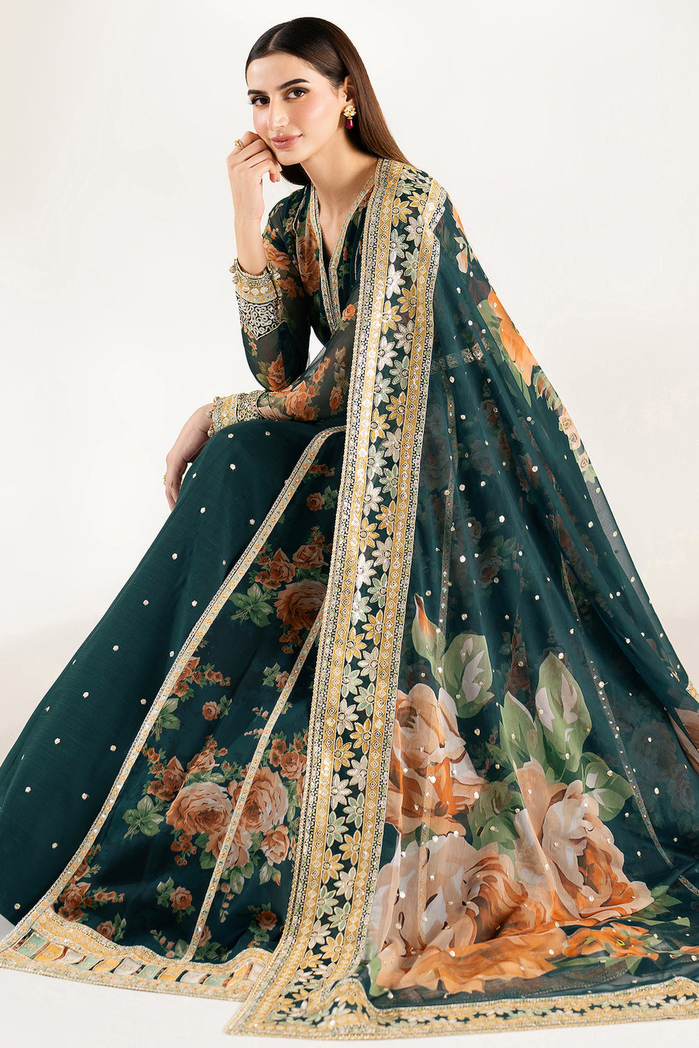 Farasha | Fiorella Formals | Teal Passion by Farasha - Designer Dress  - Type : Ladies Clothes - Available at Libayah - 100% Original 