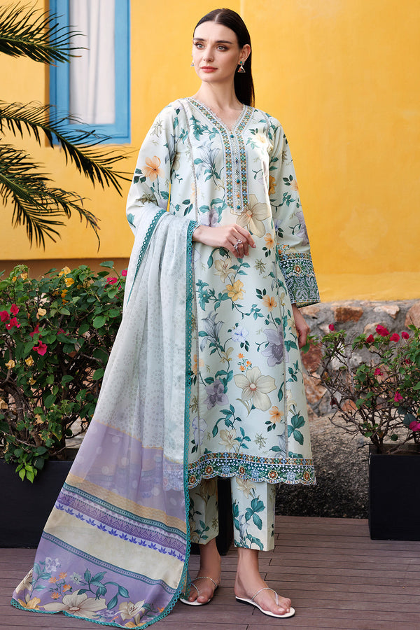 Farasha | Printed Essentials | Aqua Sparkle by Farasha - Designer Dress - Type: Ladies Clothes - Available at Libayah - 100% Original
