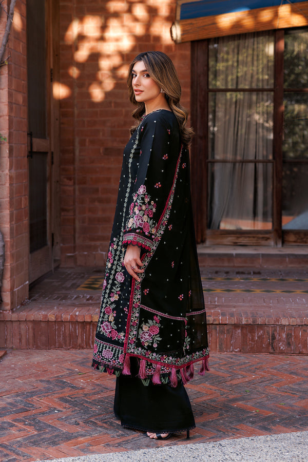 Farasha | Dastoor Embroidered Lawn SS24 | ORNATE NOIR by Farasha - Designer Dress - Type: Ladies Clothes - Available at Libayah - 100% Original