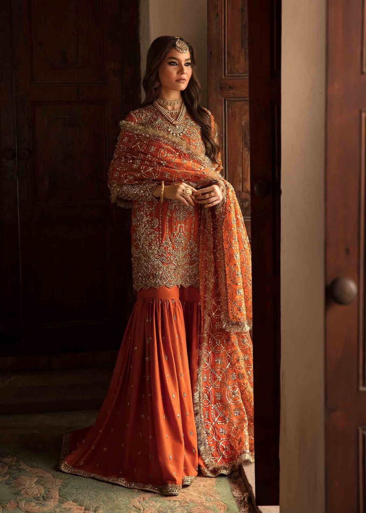 Kanwal Malik | Wedding Formals and Bridals | Narangi by Kanwal Malik - Designer Dress - Type: Ladies Clothes - Available at Libayah - 100% Original