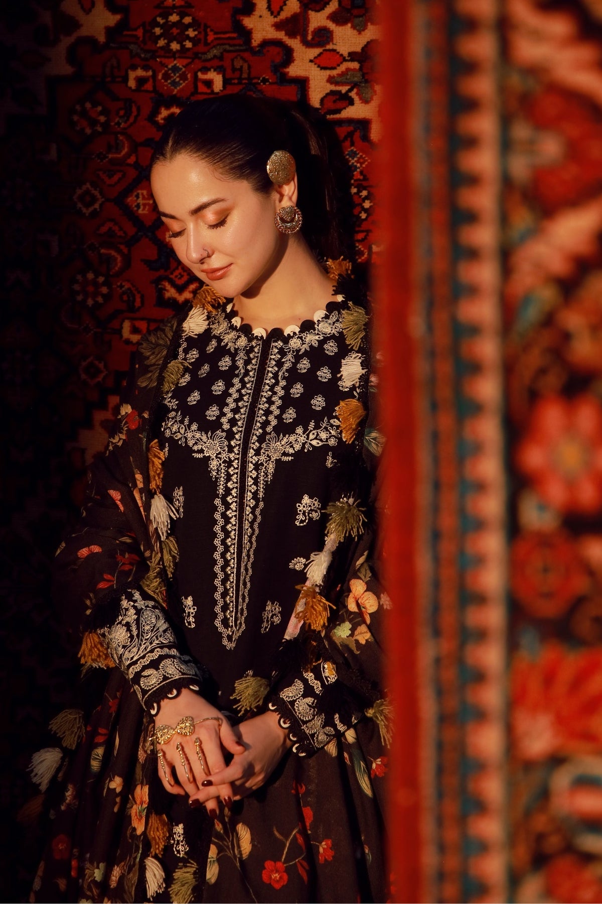 Maryam Hussain | Winter Shawl 25 | Mausam by Maryam Hussain - Designer Dress - Type : Ladies Clothes - Available at Libayah - 100% Original 