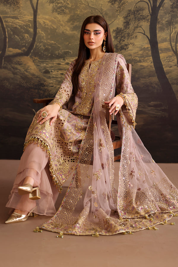 Baroque | Formals Collection | EMBROIDERED NET UF-4378 by Baroque - Designer Dress  - Type : Ladies Clothes - Available at Libayah - 100% Original 