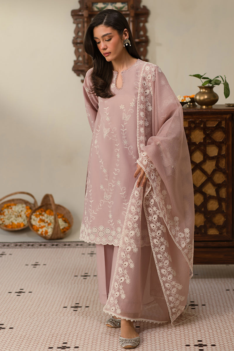 Cross Stitch | Chikankari Lawn 25 | MAUVE GLAM by Cross Stitch - Designer Dress - Type: Ladies Clothes - Available at Libayah - 100% Original