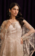 Threads and Motifs | Formal Dresses 25 | Net Embroidered Cape With Tube And Skirt by Threads and Motifs - Designer Dress  - Type : Ladies Clothes - Available at Libayah - 100% Original 