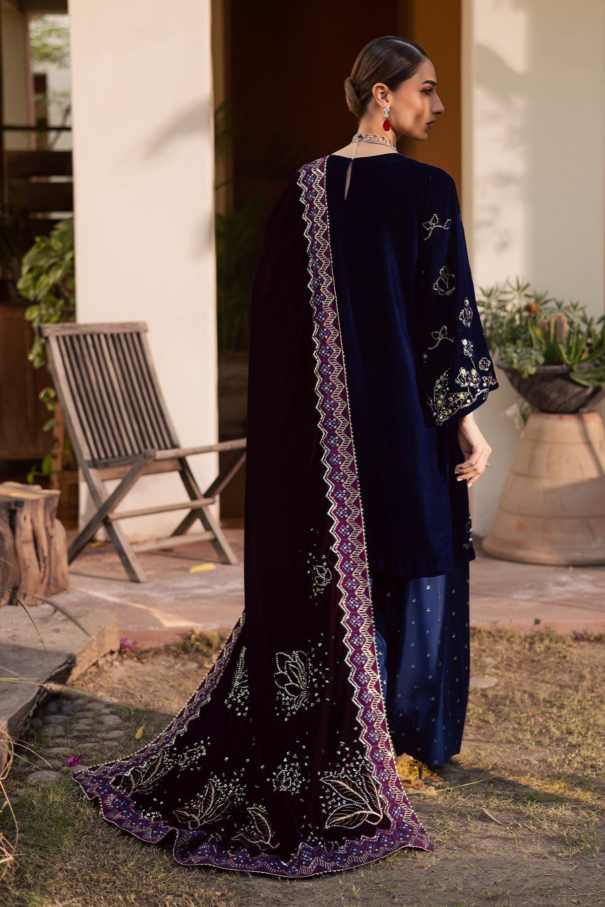 Nureh | Maya Velvet | NW-116 by Nureh - Designer Dress  - Type : Ladies Clothes - Available at Libayah - 100% Original 
