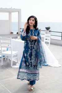 Aabyaan | Saagar Luxury Lawn 25 | AZURA (AS-03) by Aabyaan - Designer Dress - Type: Ladies Clothes - Available at Libayah - 100% Original