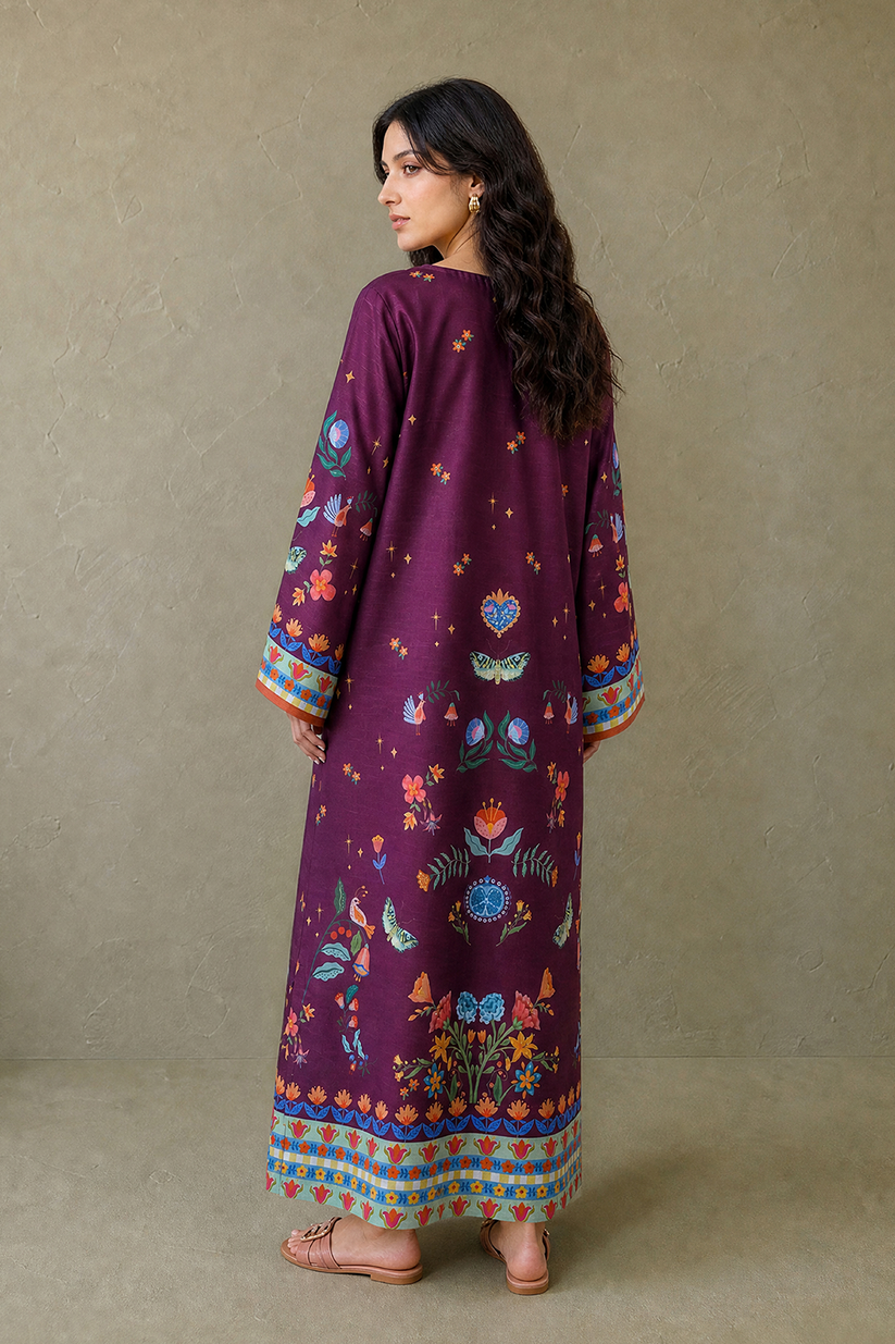 Saad Shaikh | Ease Fall Edit 26 | D-06-Kaftan by Saad Shaikh - Designer Dress  - Type : Ladies Clothes - Available at Libayah - 100% Original 
