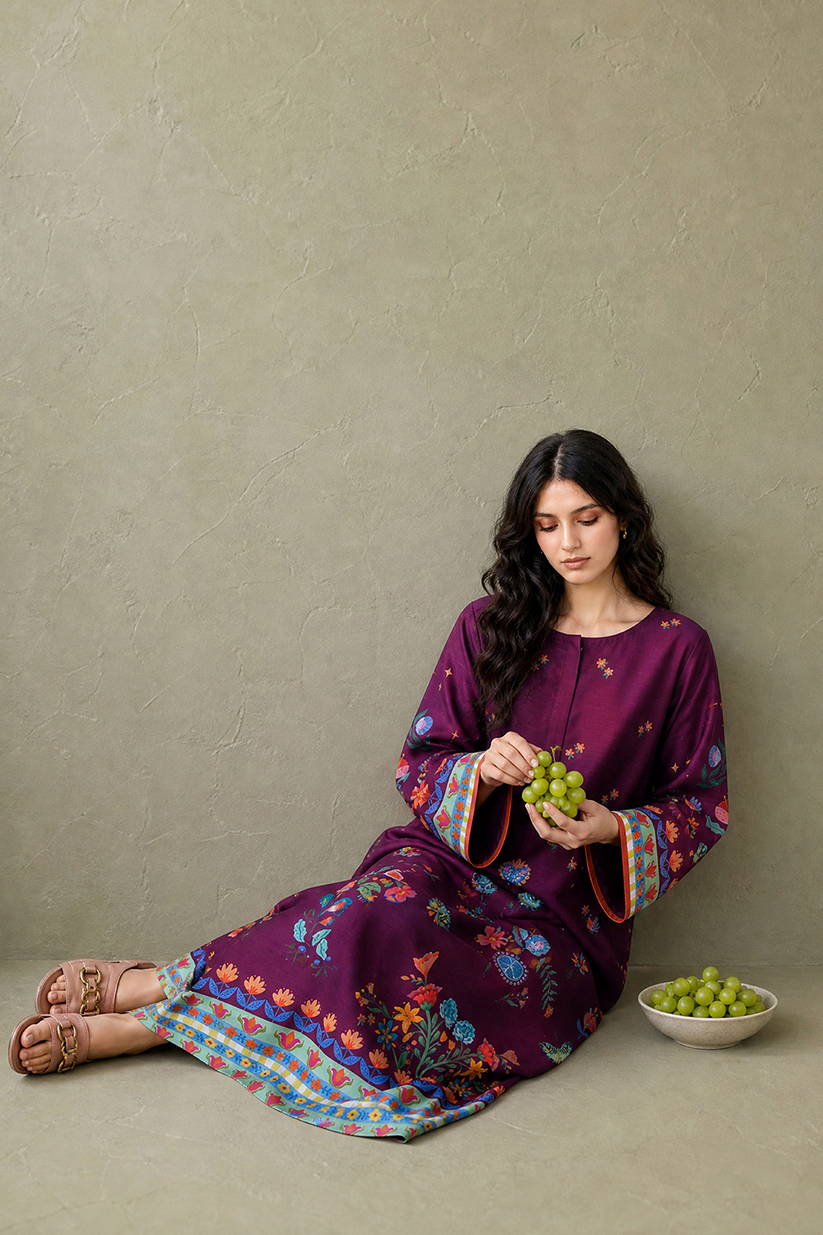 Saad Shaikh | Ease Fall Edit 26 | D-06-Kaftan by Saad Shaikh - Designer Dress  - Type : Ladies Clothes - Available at Libayah - 100% Original 