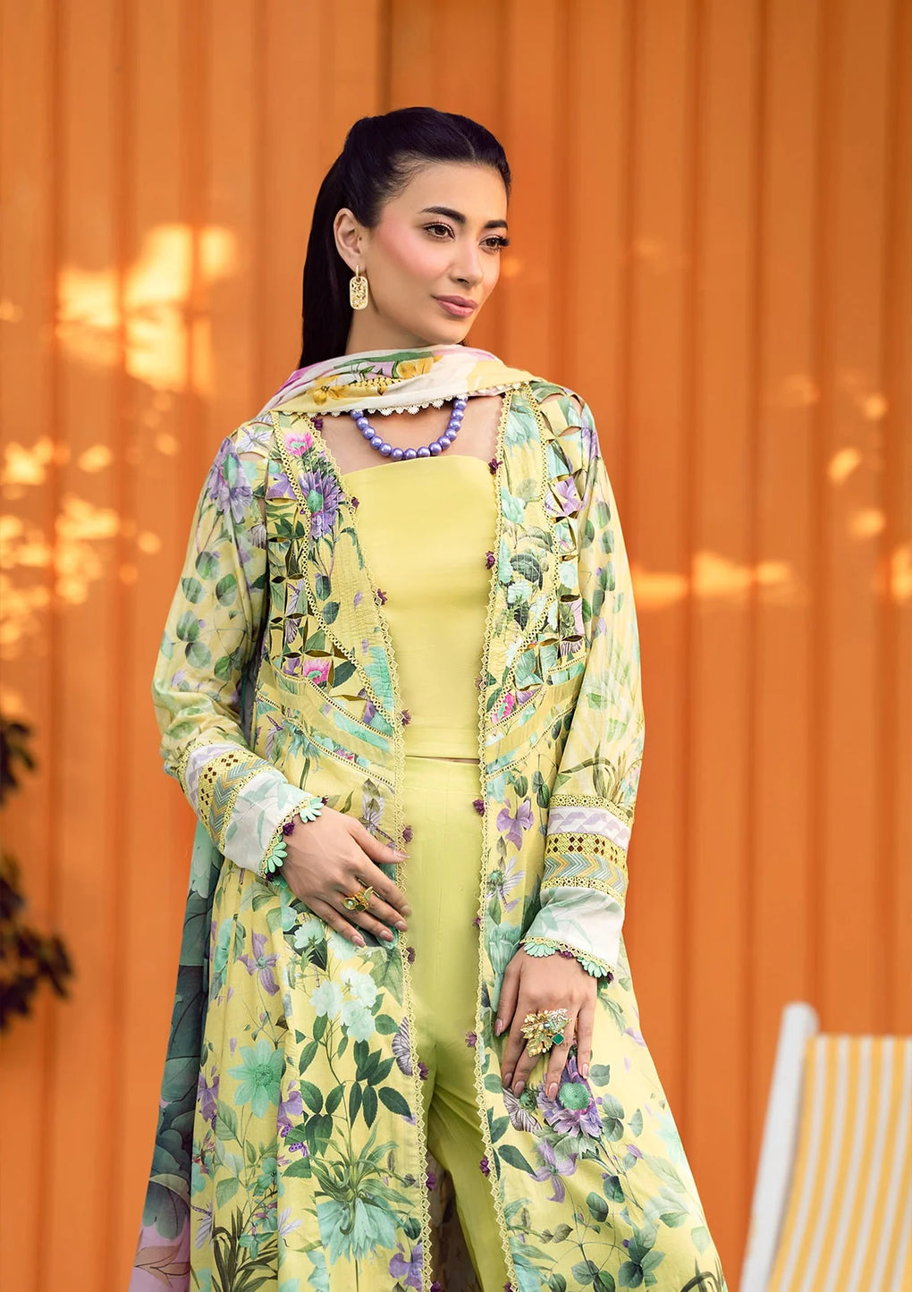 Elaf Premium | Prints 25 | EPS-7A DAISY FIELDS by Elaf Premium - Designer Dress - Type: Ladies Clothes - Available at Libayah - 100% Original