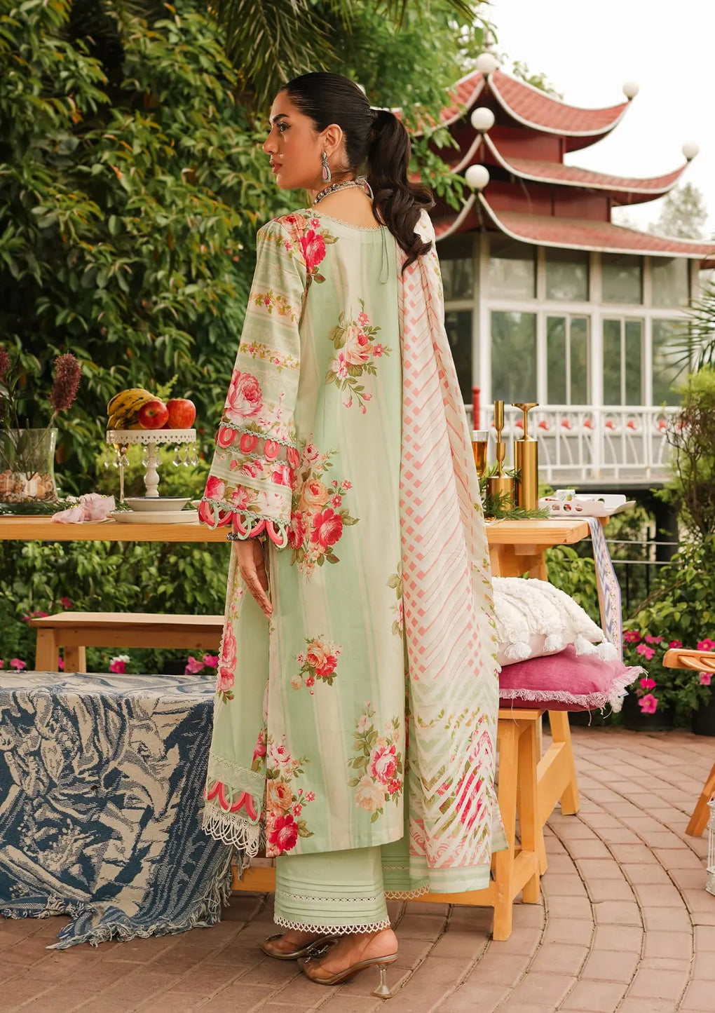 Elaf Premium | Printed Collection 24 | EEP-05A - Mint To Be by Elaf Premium - Designer Dress - Type: Ladies Clothes - Available at Libayah - 100% Original