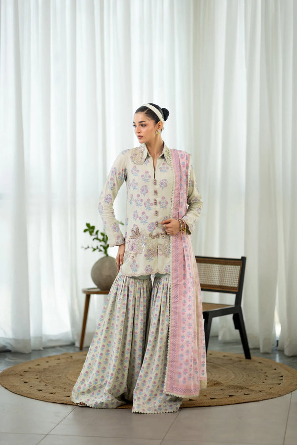 Afrozeh | Basic Pret 26 RTW | NACRE by Afrozeh - Designer Dress  - Type : Ladies Clothes - Available at Libayah - 100% Original 