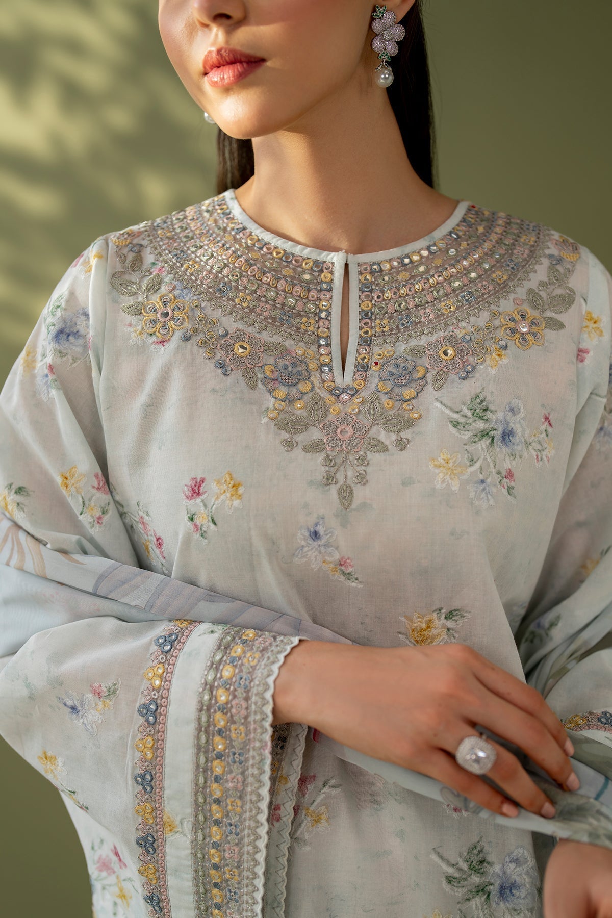 Baroque | Eid Printique | EMBROIDERED PRINTED LAWN UF-4170 by Baroque - Designer Dress - Type: Ladies Clothes - Available at Libayah - 100% Original