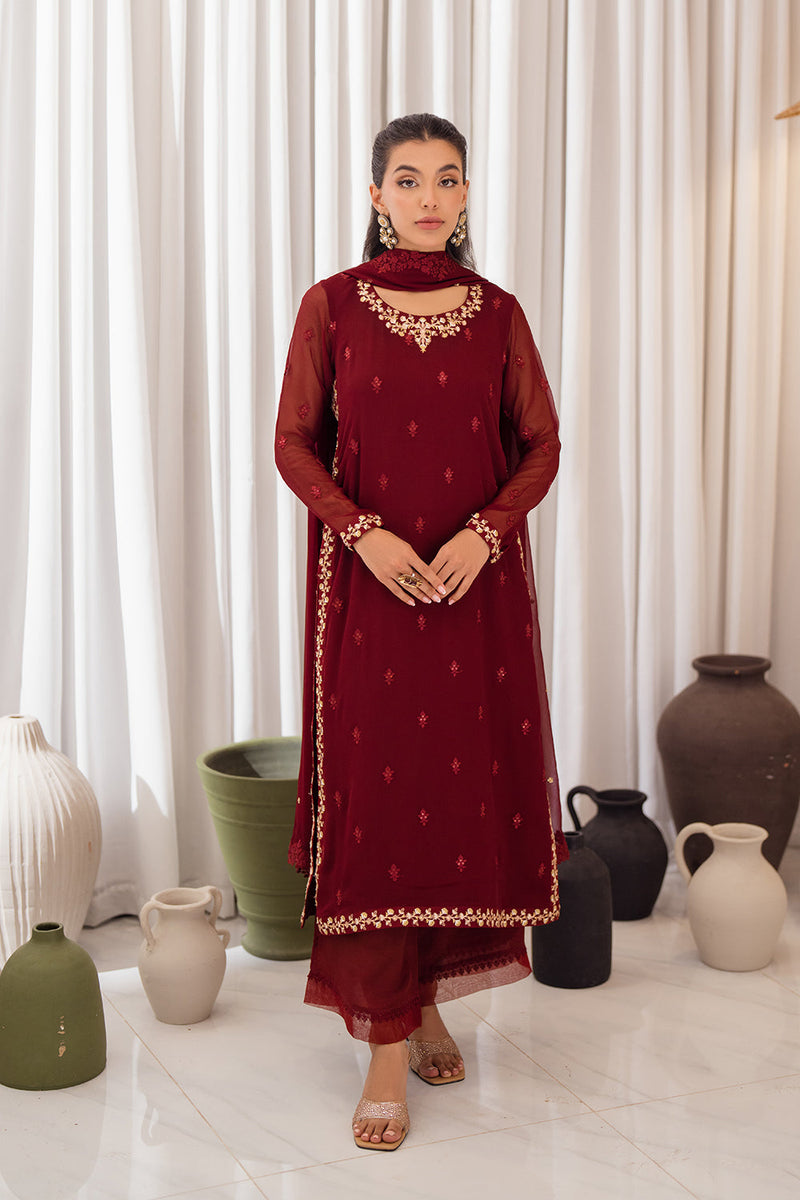 Azure | Luxe Formals | Wine Scarlet by Azure - Designer Dress - Type: Ladies Clothes - Available at Libayah - 100% Original