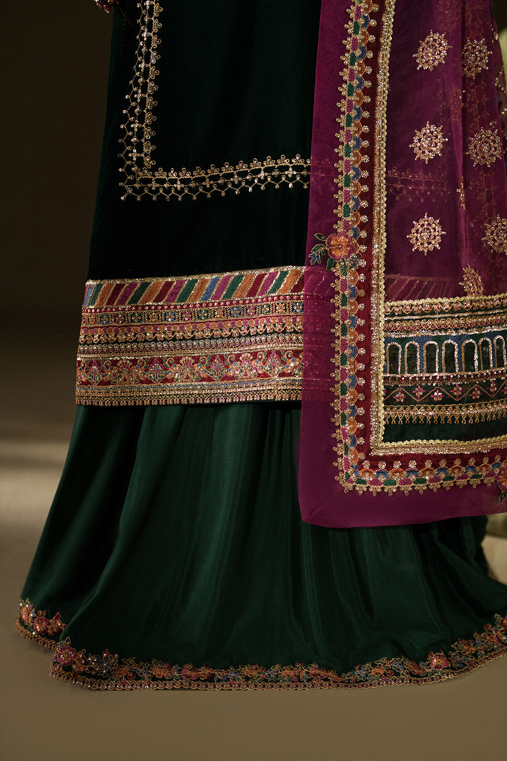 Iznik | Velvet 25 | IV-74 Embroidered Velvet by Iznik - Designer Dress - Type : Ladies Clothes - Available at Libayah - 100% Original 