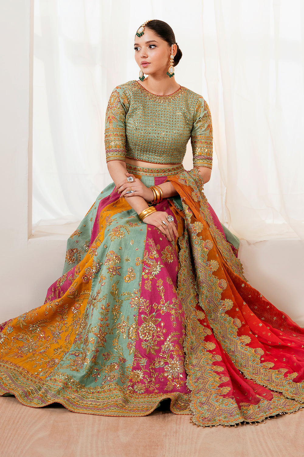 Baroque | Formals Collection | EMBROIDERED SILK UF-4036 by Baroque - Designer Dress  - Type : Ladies Clothes - Available at Libayah - 100% Original 