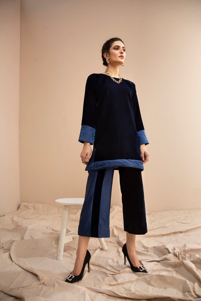 Hana | Mavi Velvets | VLT002 by Hana - Designer Dress - Type: Ladies Clothes - Available at Libayah - 100% Original