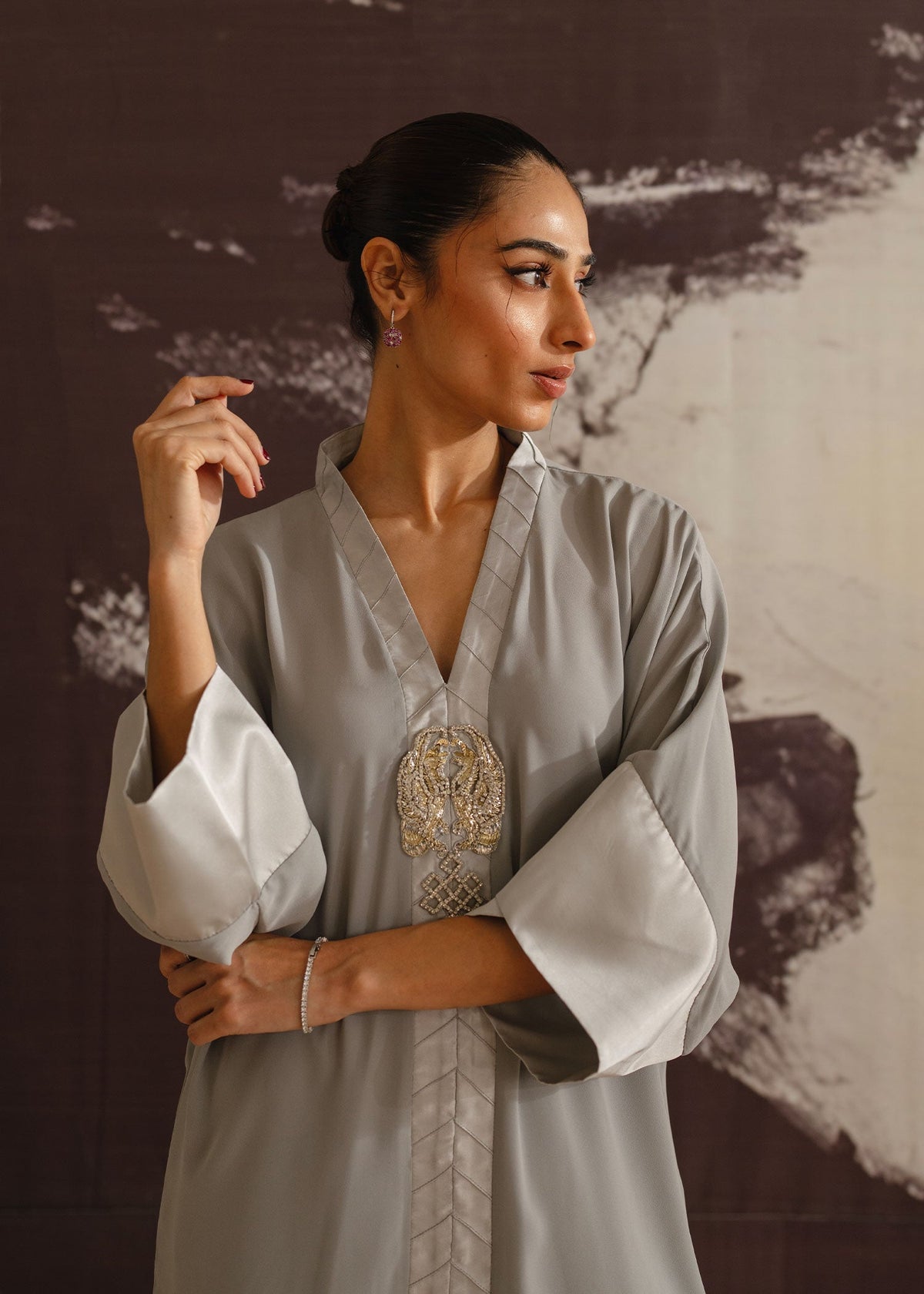Mahgul | Eye of Cemal | Grey Jewel by Mahgul - Designer Dress - Type: Ladies Clothes - Available at Libayah - 100% Original