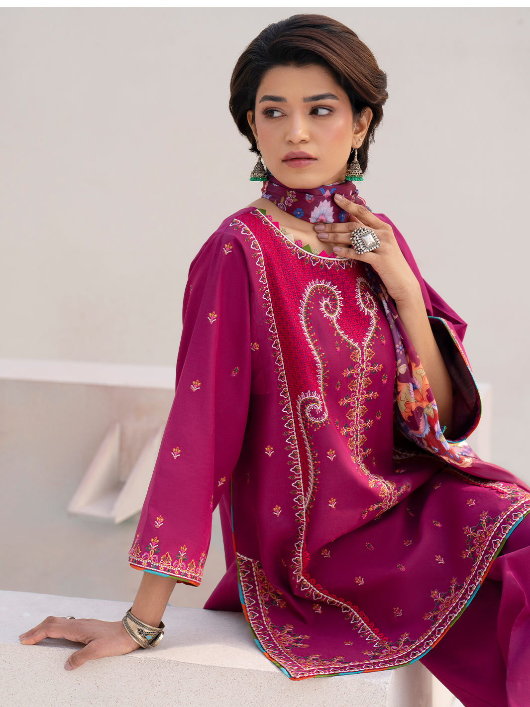 Bin Ilyas | Aaina Summer Edit 25 | 82 - A by Bin Ilyas - Designer Dress - Type: Ladies Clothes - Available at Libayah - 100% Original