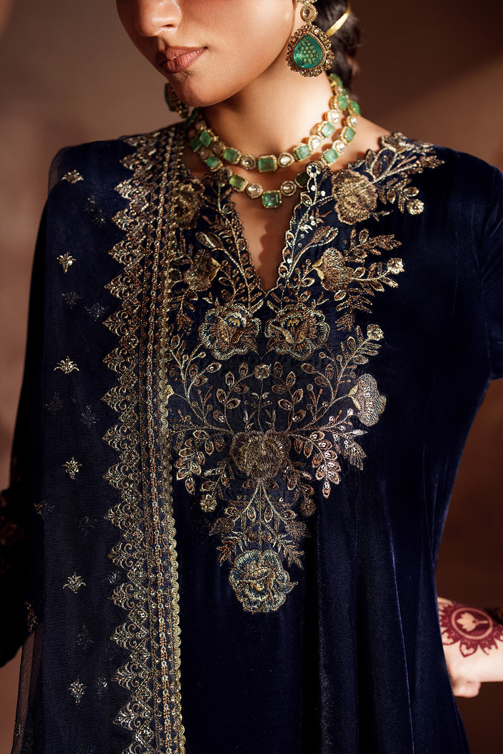 Iznik | Velvet 25 | IV-66 Embroidered Velvet by Iznik - Designer Dress - Type : Ladies Clothes - Available at Libayah - 100% Original 