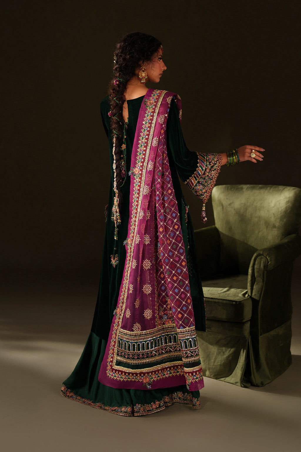 Iznik | Velvet 25 | IV-74 Embroidered Velvet by Iznik - Designer Dress - Type : Ladies Clothes - Available at Libayah - 100% Original 
