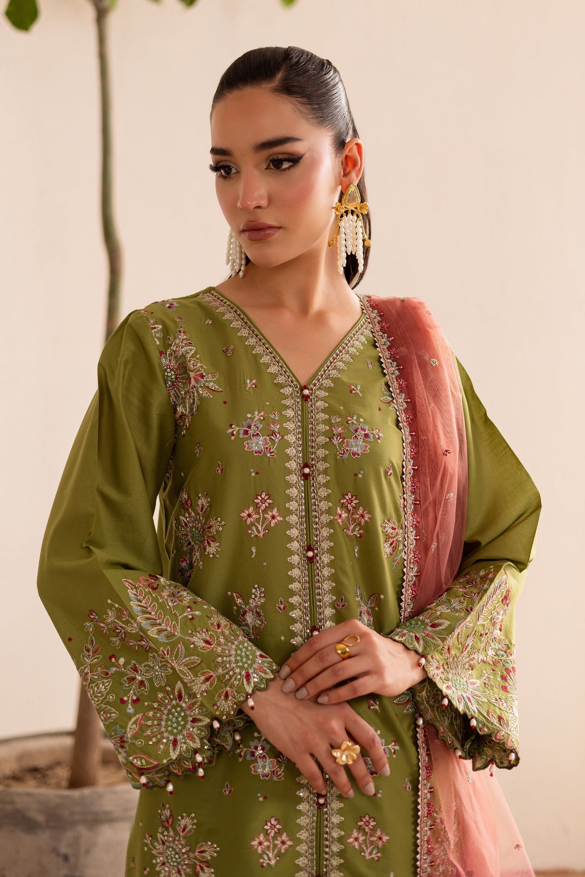 Batik | Nyra Embroidered Summer Solids | Slush by Batik - Designer Dress - Type: Ladies Clothes - Available at Libayah - 100% Original