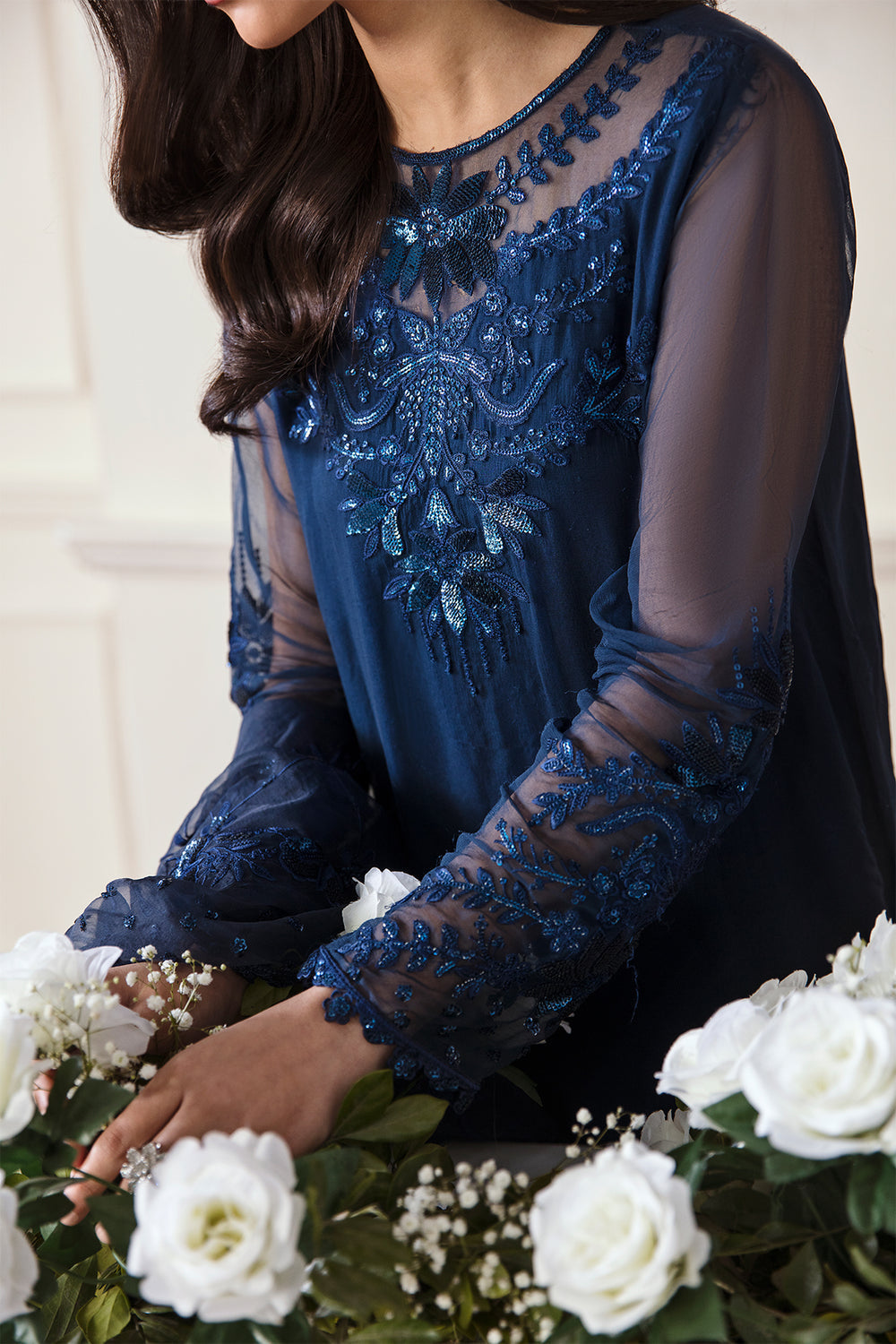 Baroque | Formals Collection | EMBROIDERED CHIFFON UF-292 by Baroque - Designer Dress  - Type : Ladies Clothes - Available at Libayah - 100% Original 
