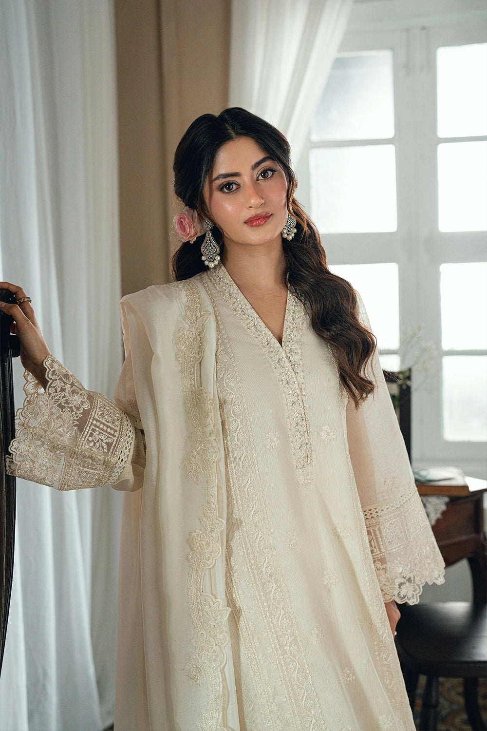 Azure | Eid Drop | Ivory Petal - by Libayah - Registered Vendor of : Azure - 100% Original Designer Dress