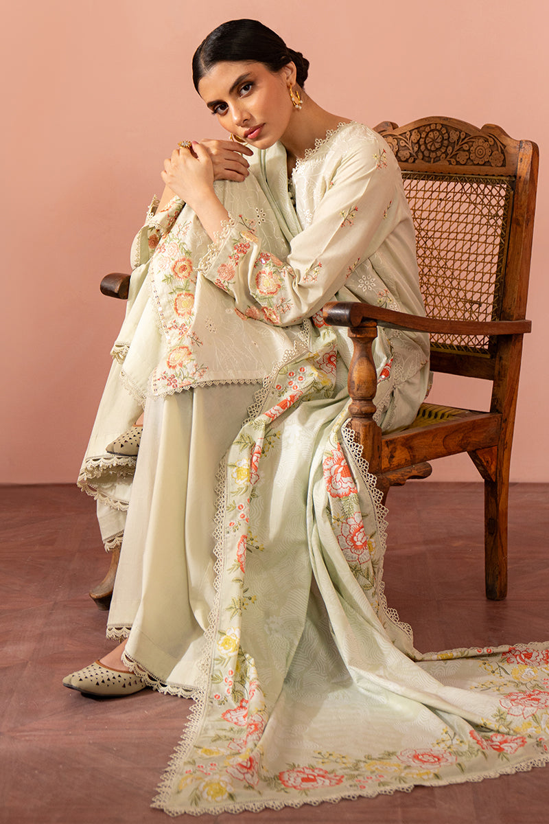 Cross Stitch | Cambric Lawn 24 | PISTACHIO FROST by Cross Stitch - Designer Dress - Type: Casuals - Available at Libayah - 100% Original