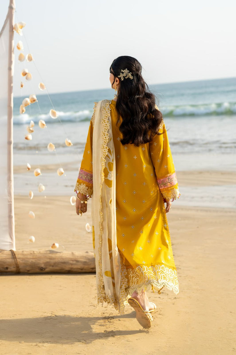 Aabyaan | Saagar Luxury Lawn 25 | ZIYANA (AS-05) by Aabyaan - Designer Dress - Type: Ladies Clothes - Available at Libayah - 100% Original