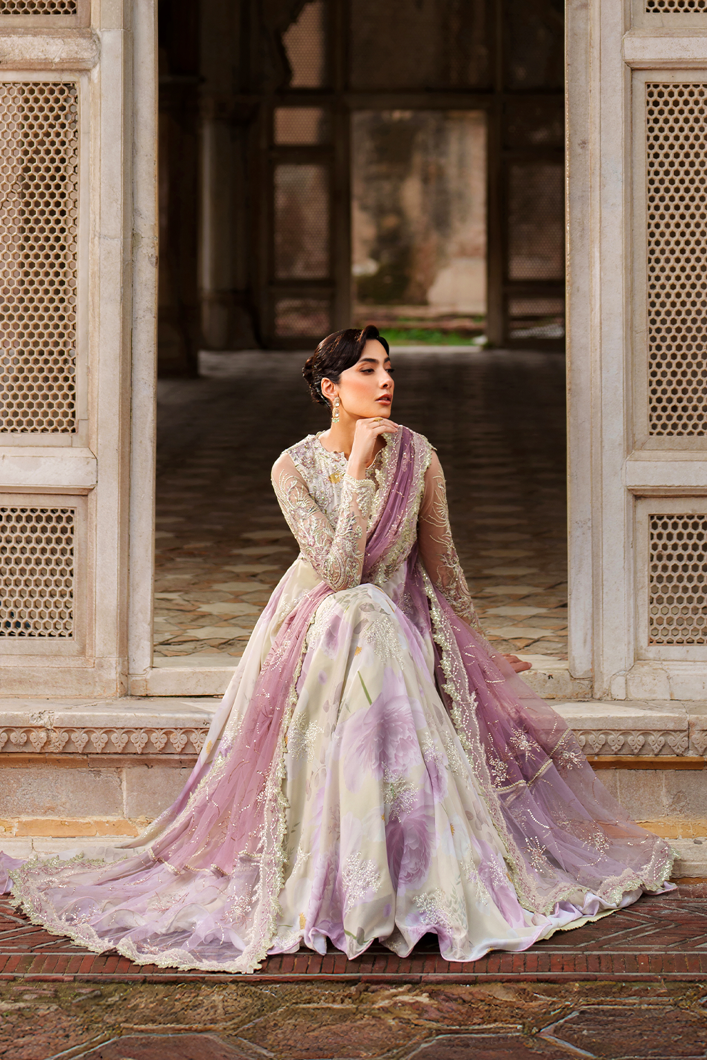 Iznik | Festive Formal | UE-546 Embroidered Chiffon by Iznik - Designer Dress  - Type : Ladies Clothes - Available at Libayah - 100% Original 