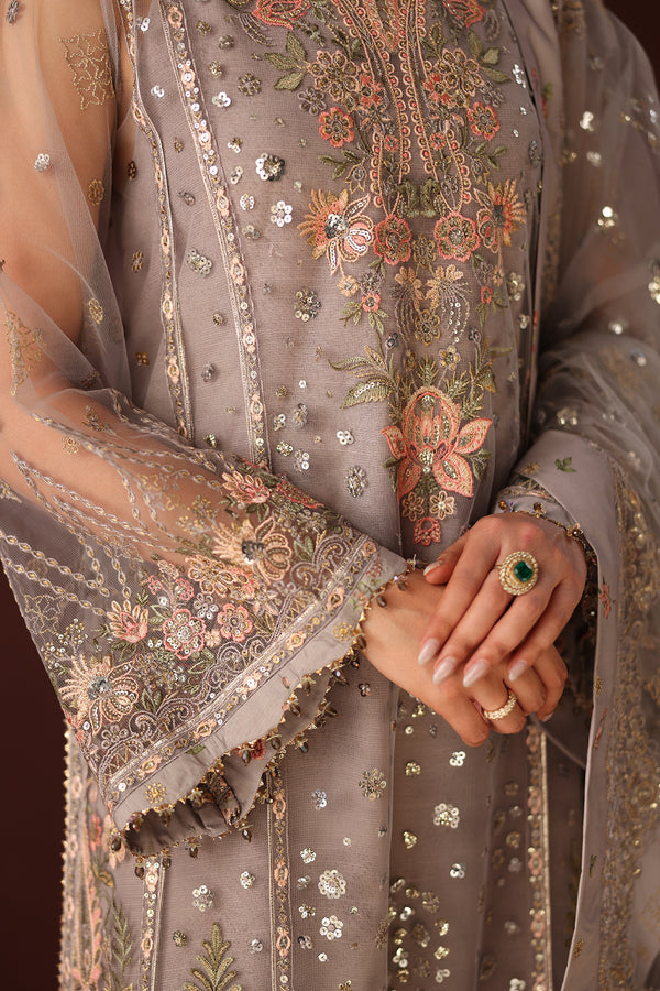 Baroque | Formals Collection | EMBROIDERED NET UF-4487 by Baroque - Designer Dress  - Type : Ladies Clothes - Available at Libayah - 100% Original 
