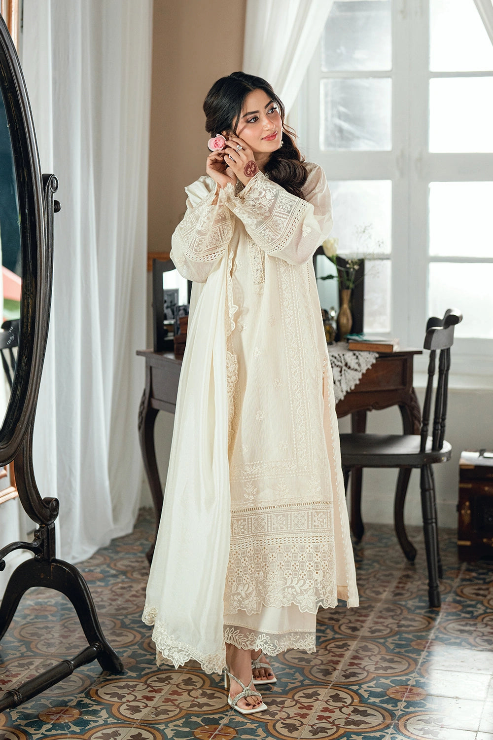 Azure | Eid Drop | Ivory Petal - by Libayah - Registered Vendor of : Azure - 100% Original Designer Dress