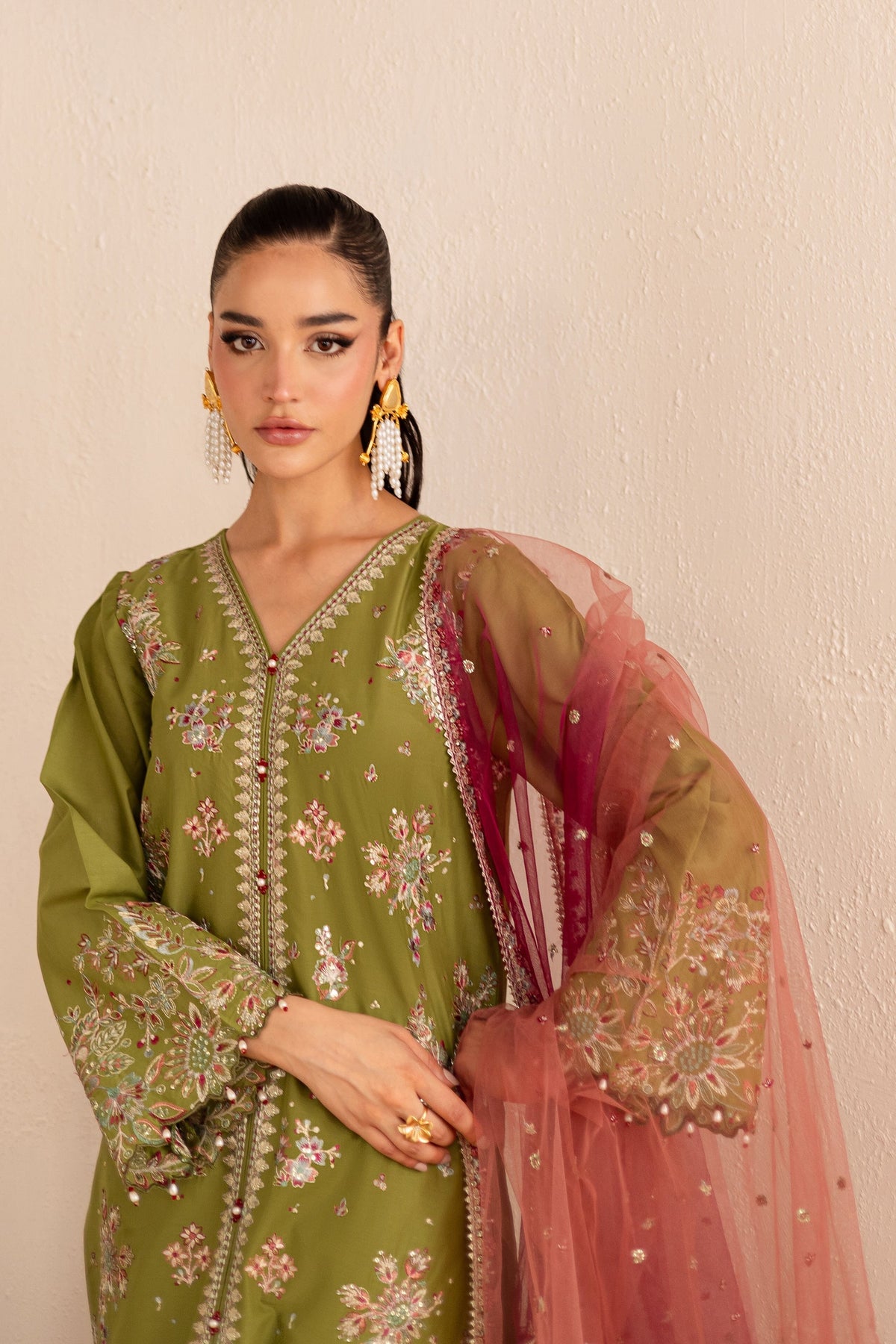 Batik | Nyra Embroidered Summer Solids | Slush by Batik - Designer Dress - Type: Ladies Clothes - Available at Libayah - 100% Original