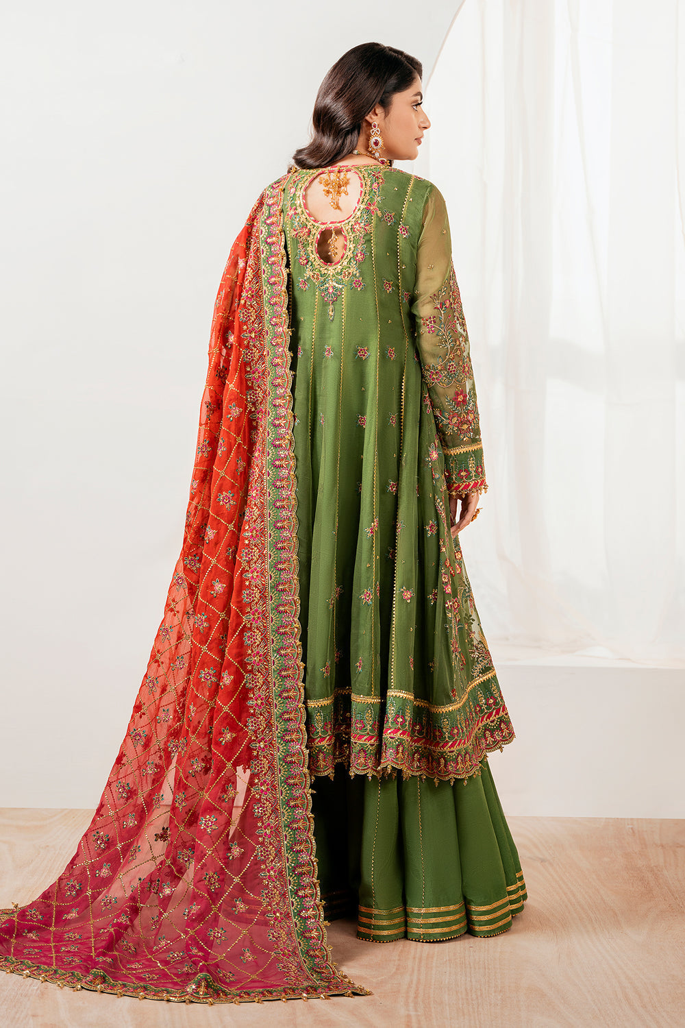 Baroque | Formals Collection | EMBROIDERED CHIFFON UF-4037 by Baroque - Designer Dress  - Type : Ladies Clothes - Available at Libayah - 100% Original 