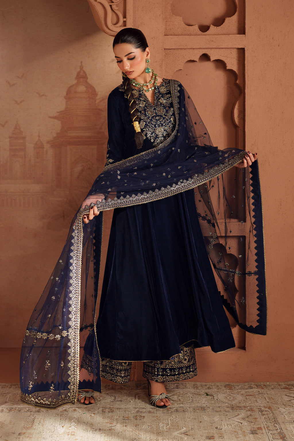 Iznik | Velvet 25 | IV-66 Embroidered Velvet by Iznik - Designer Dress - Type : Ladies Clothes - Available at Libayah - 100% Original 