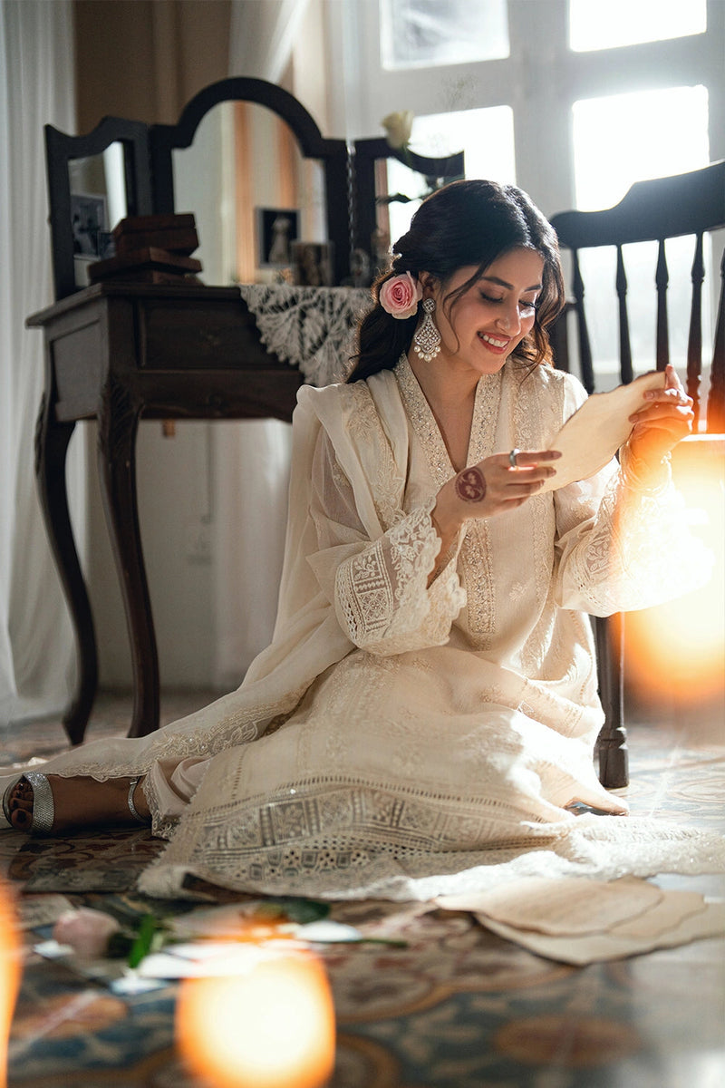 Azure | Eid Drop | Ivory Petal - by Libayah - Registered Vendor of : Azure - 100% Original Designer Dress