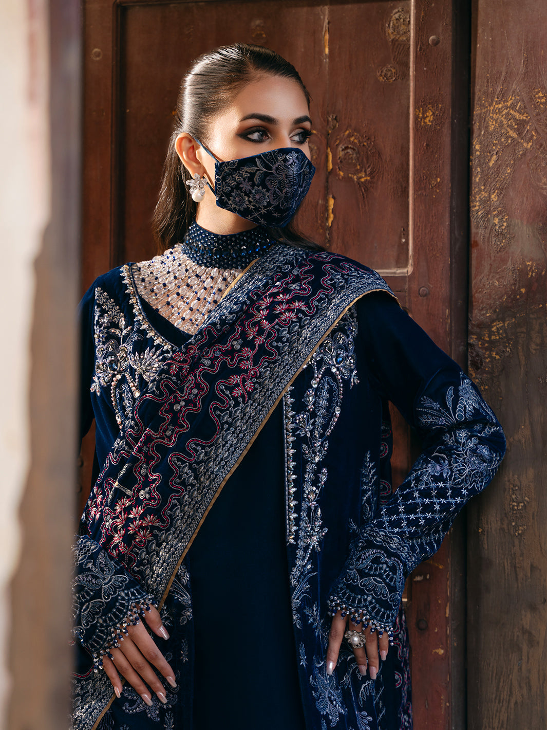 Flossie | Siara Velvet Formals | V-106 - B by Flossie - Designer Dress - Type: Ladies Clothes - Available at Libayah - 100% Original