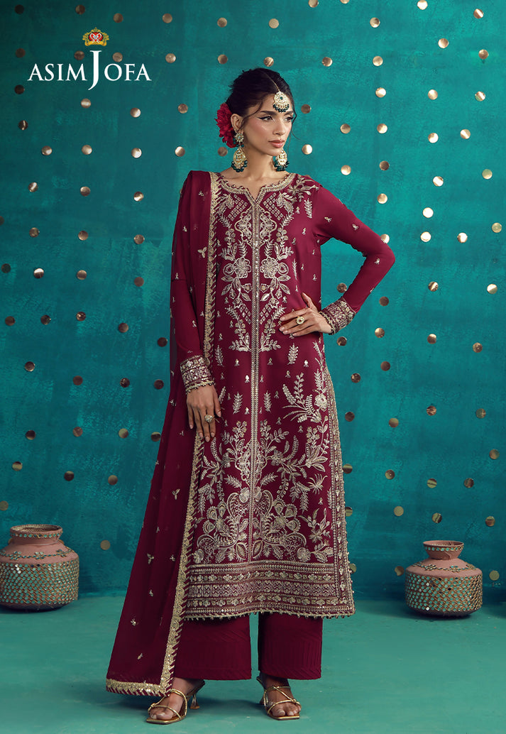 Asim Jofa | Luxury Festive 26 | AJULFB-08 by Asim Jofa - Designer Dress  - Type : Ladies Clothes - Available at Libayah - 100% Original 