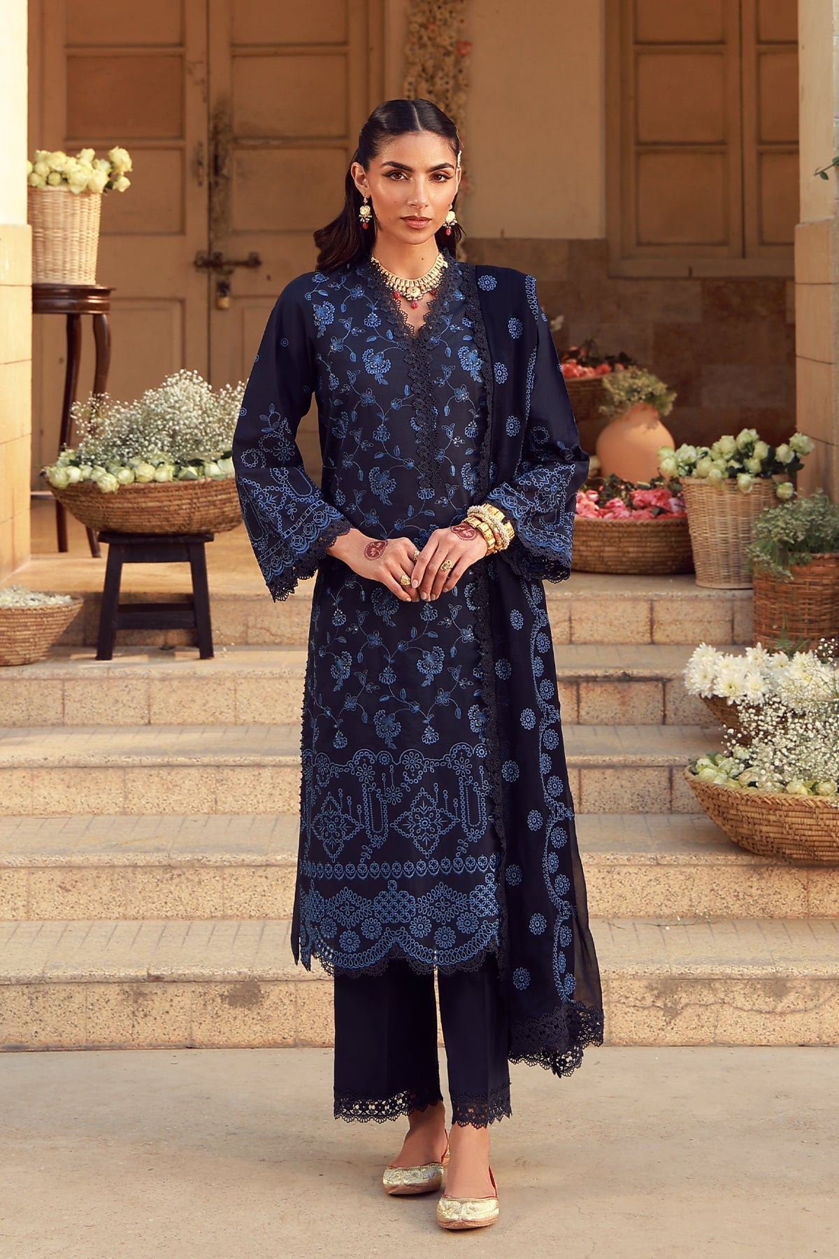 Sahar | Festive Edit 26 | Nocturne Indigo by Sahar - Designer Dress  - Type : Ladies Clothes - Available at Libayah - 100% Original 
