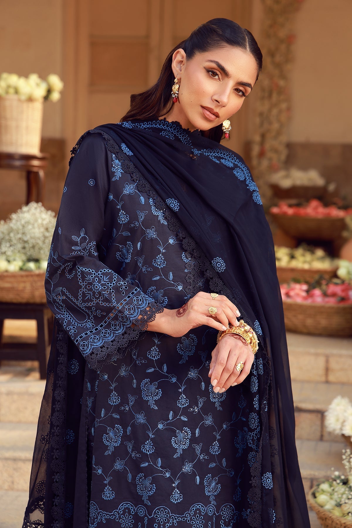 Sahar | Festive Edit 26 | Nocturne Indigo by Sahar - Designer Dress  - Type : Ladies Clothes - Available at Libayah - 100% Original 