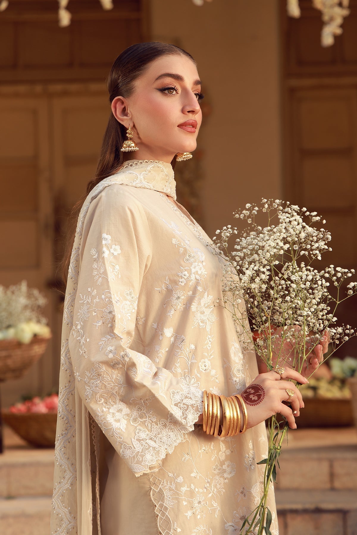 Sahar | Festive Edit 26 | Ivory Mirage by Sahar - Designer Dress  - Type : Ladies Clothes - Available at Libayah - 100% Original 
