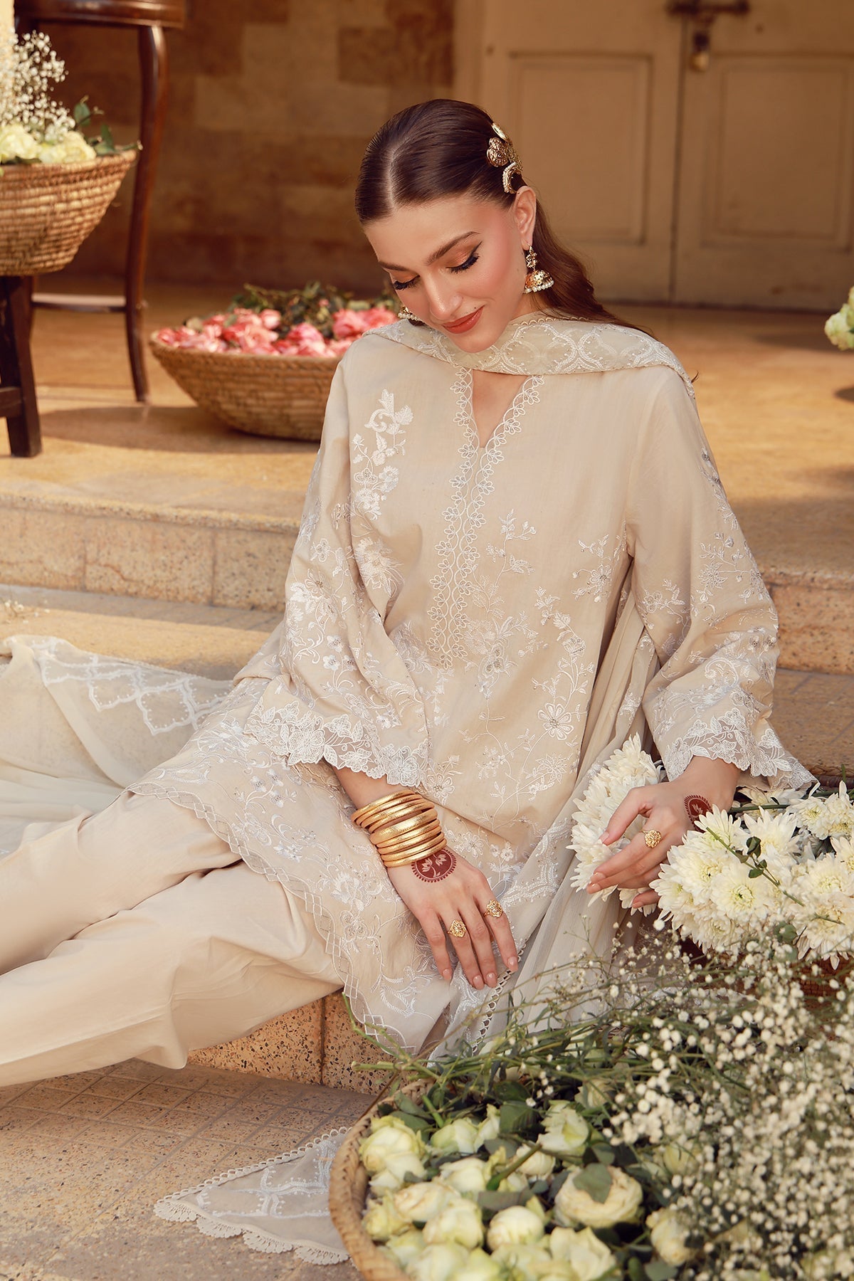 Sahar | Festive Edit 26 | Ivory Mirage by Sahar - Designer Dress  - Type : Ladies Clothes - Available at Libayah - 100% Original 
