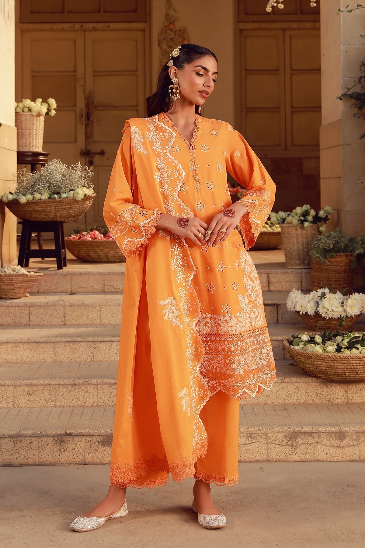 Sahar | Festive Edit 26 | Marigold Fiesta by Sahar - Designer Dress  - Type : Ladies Clothes - Available at Libayah - 100% Original 