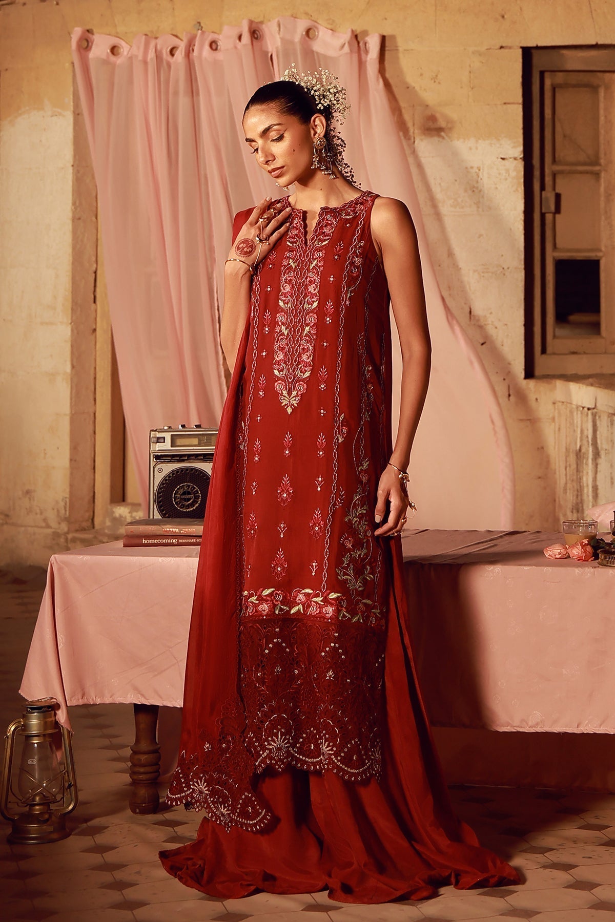 Sahar | Festive Edit 26 | Crimson Carnival by Sahar - Designer Dress  - Type : Ladies Clothes - Available at Libayah - 100% Original 