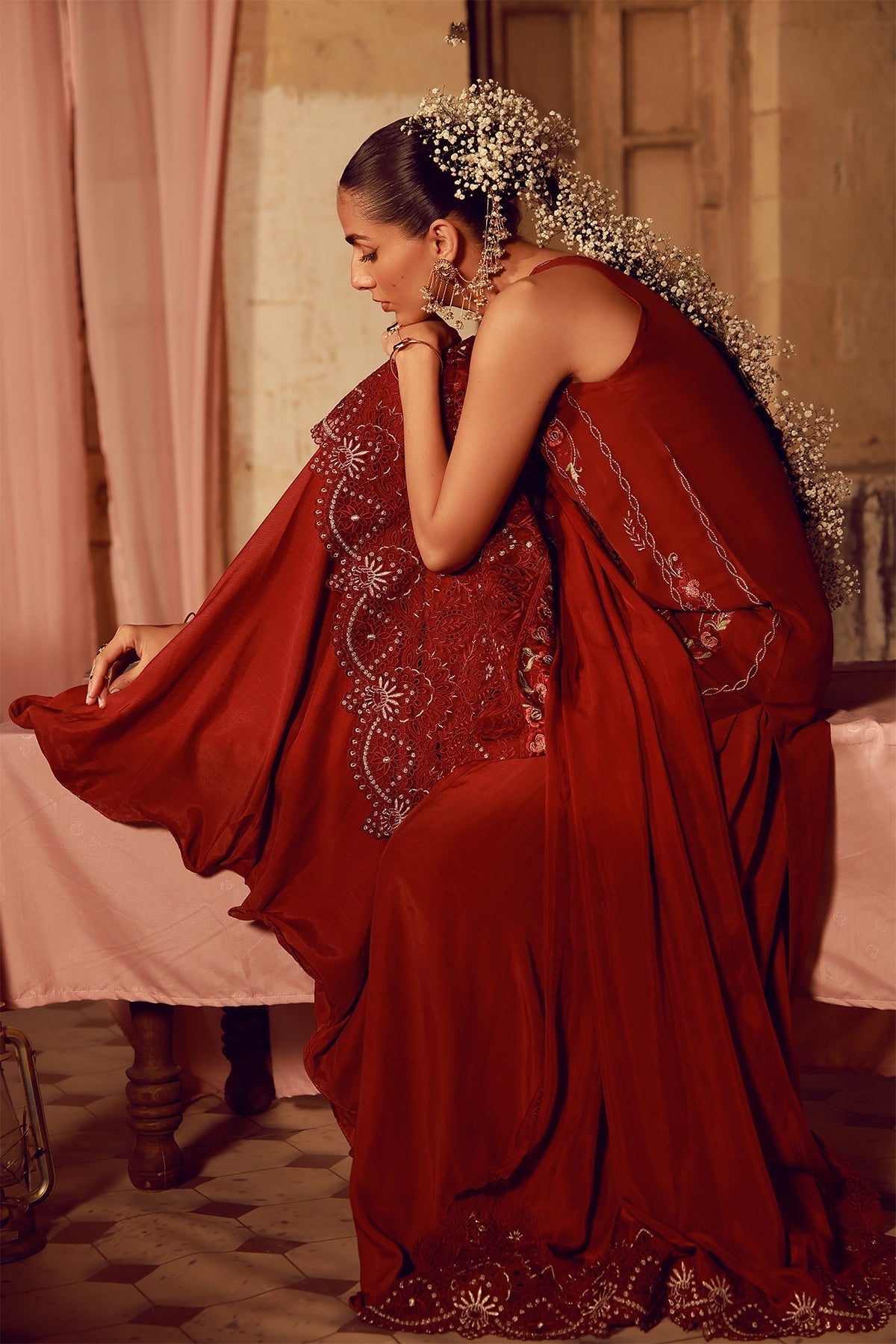 Sahar | Festive Edit 26 | Crimson Carnival by Sahar - Designer Dress  - Type : Ladies Clothes - Available at Libayah - 100% Original 