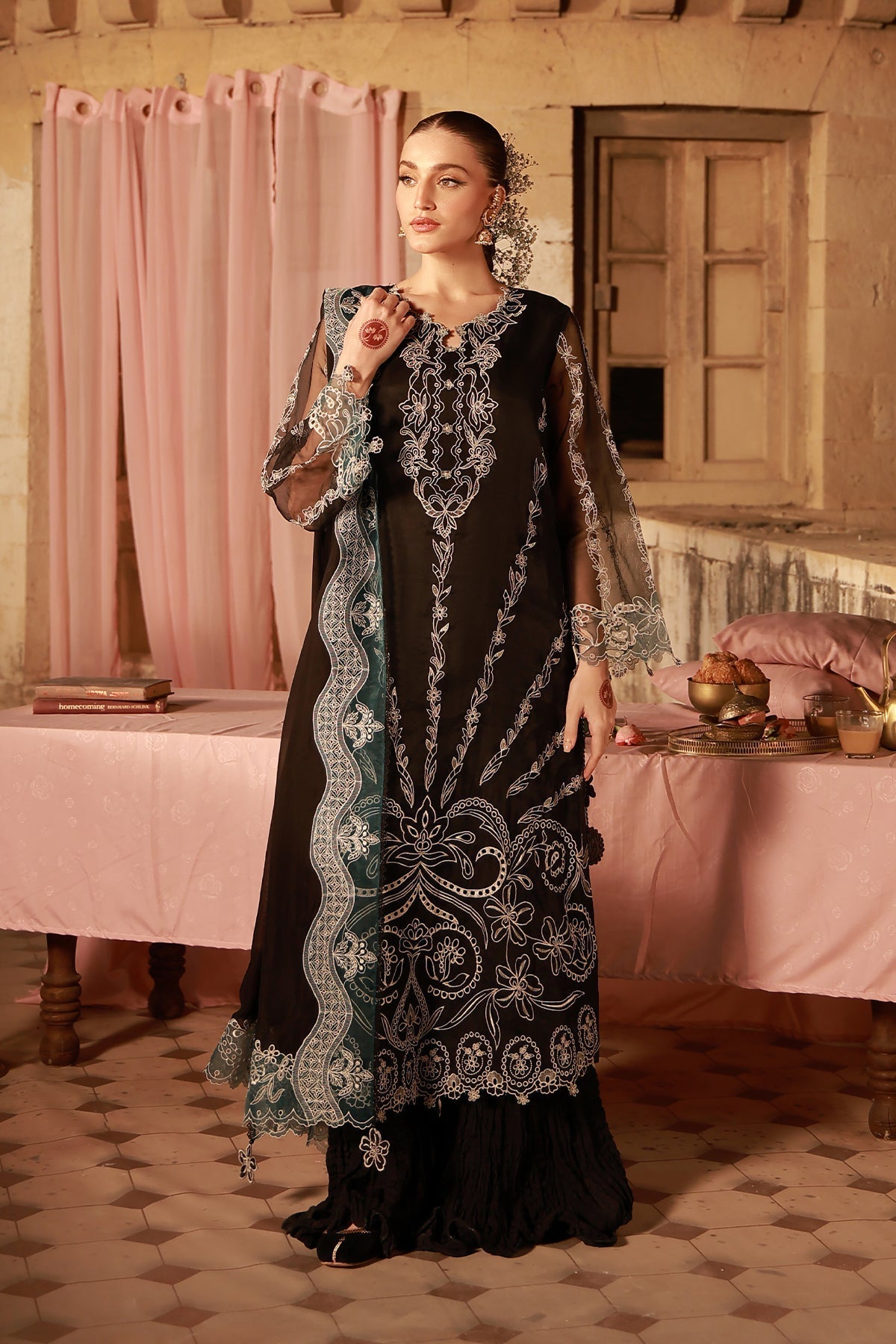 Sahar | Festive Edit 26 | Midnight Opulence by Sahar - Designer Dress  - Type : Ladies Clothes - Available at Libayah - 100% Original 