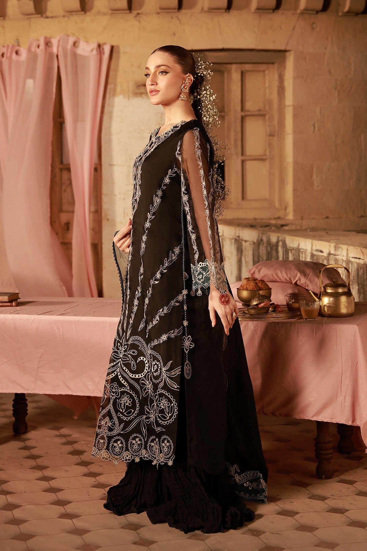 Sahar | Festive Edit 26 | Midnight Opulence by Sahar - Designer Dress  - Type : Ladies Clothes - Available at Libayah - 100% Original 
